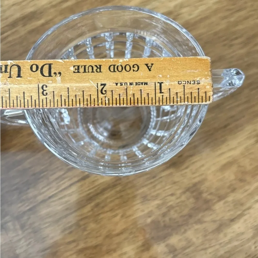Vintage Heisey Glass Clear Victorian Creamer & Sugar Bowl Handles USA Excellent!